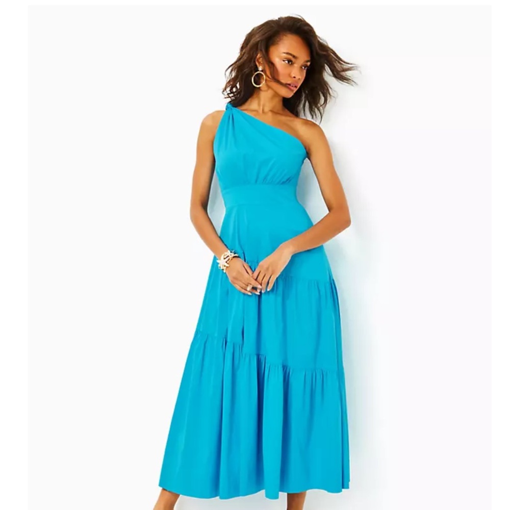 Lilly Pulitzer | NWT One-Shoulder Maxi Dress - 16